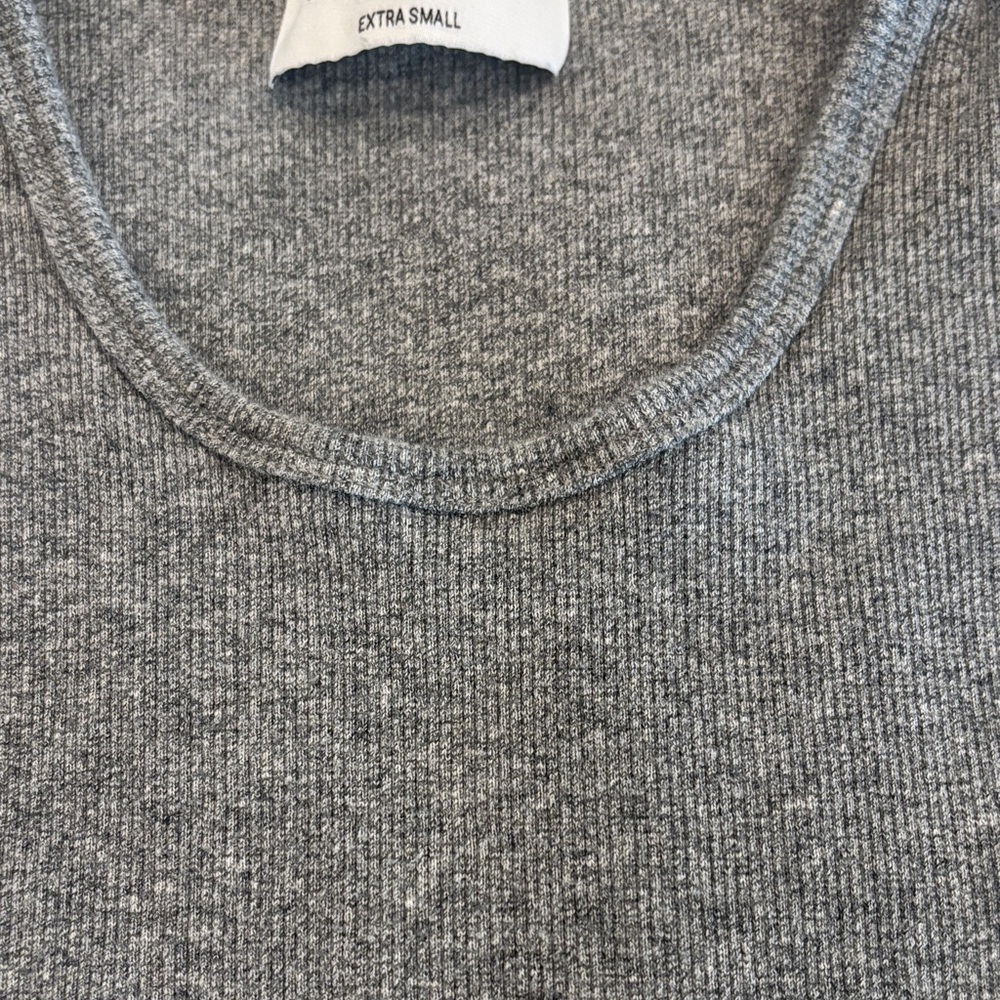 LNA Gray Ribbed Tank Top - Picture 3 of 3